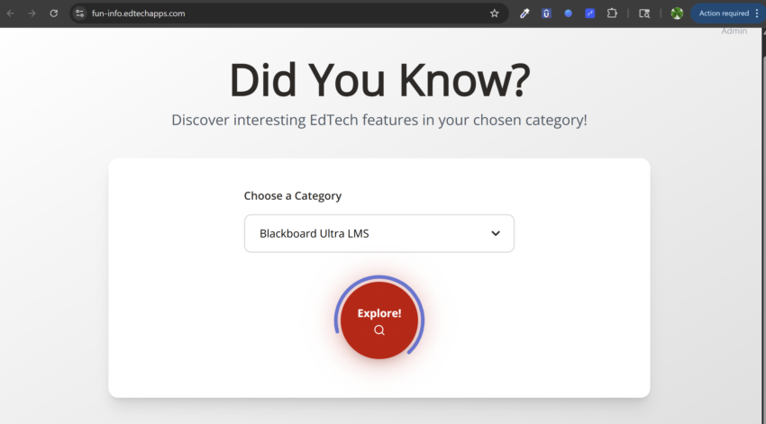 screenshot of app