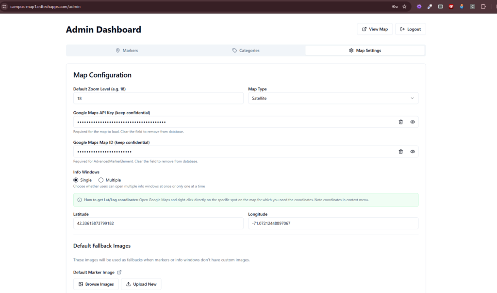 map dashboard